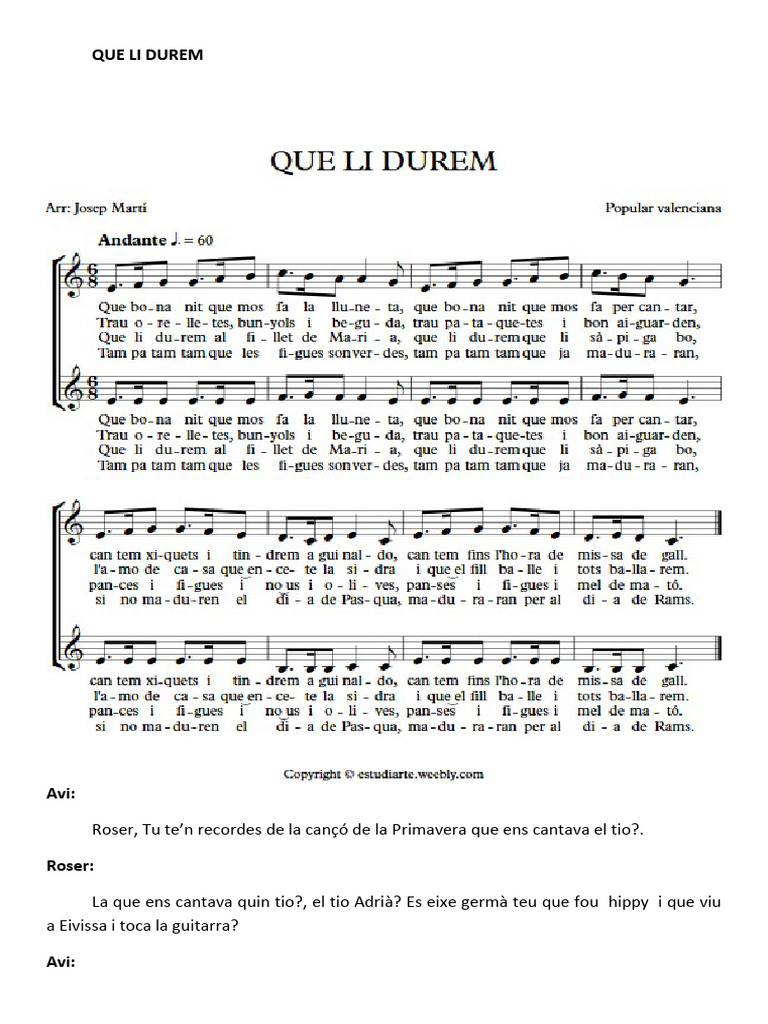 Que Li Durem | PDF