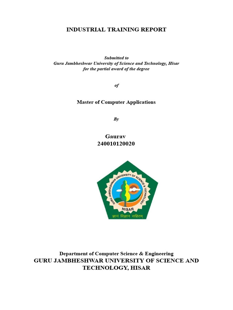 Ankit Training Report | PDF | Computer Science | Design