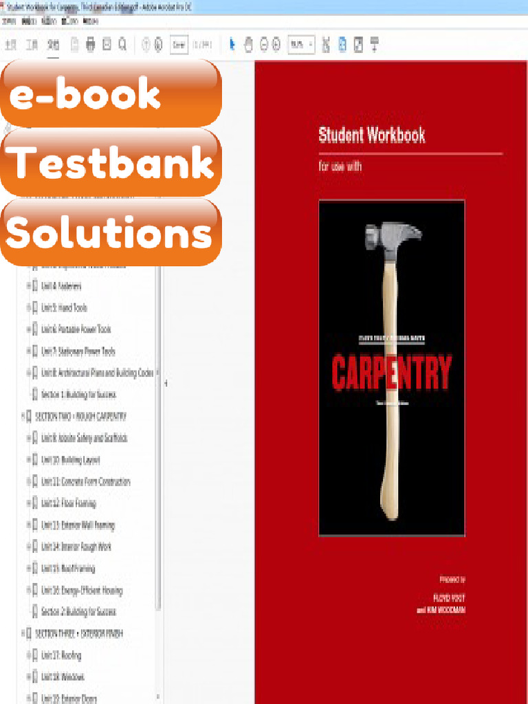 Testbank Student Workbook for Carpentry Third Canadian Edition Download ...