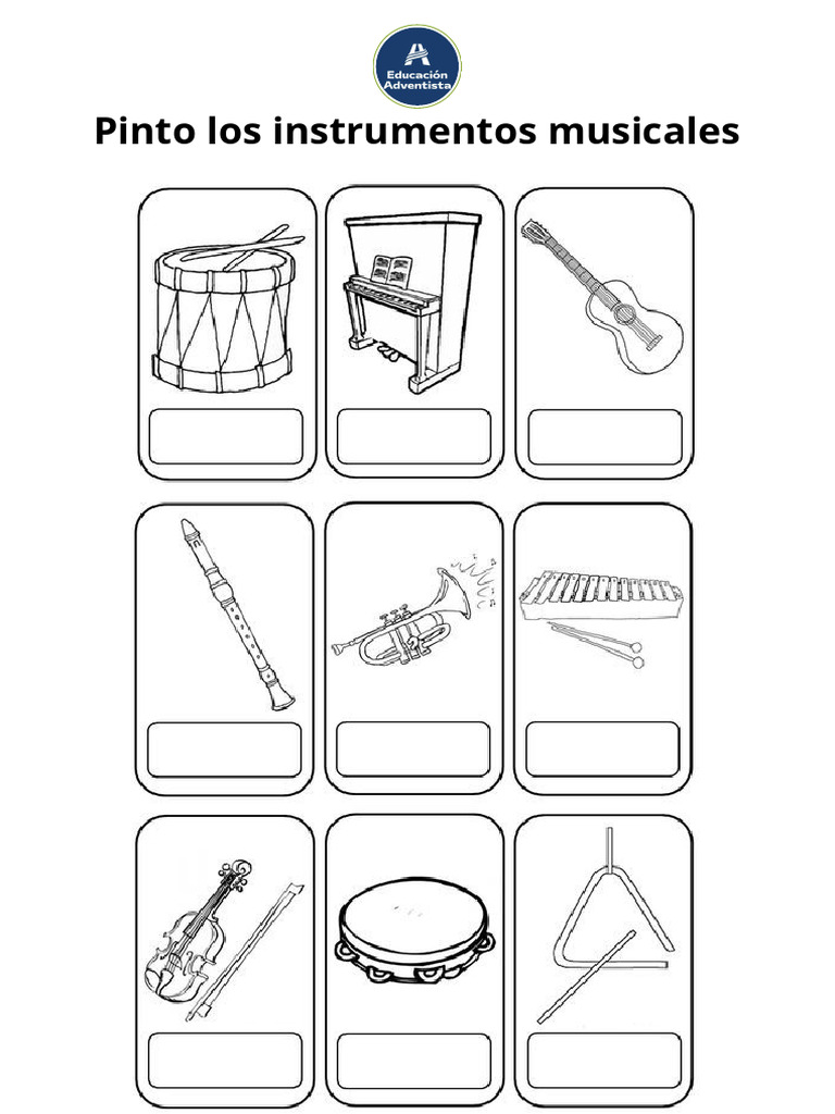 Actividad Pintar Instrumentos | PDF