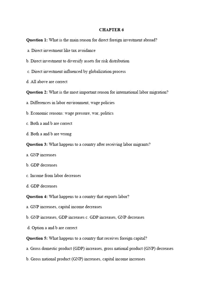 Chapter 6 Multiple Choice | PDF
