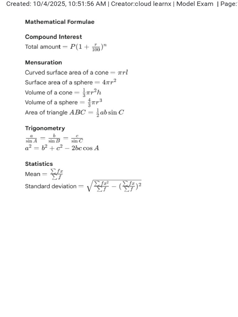 Model Exam Paper 1 | PDF