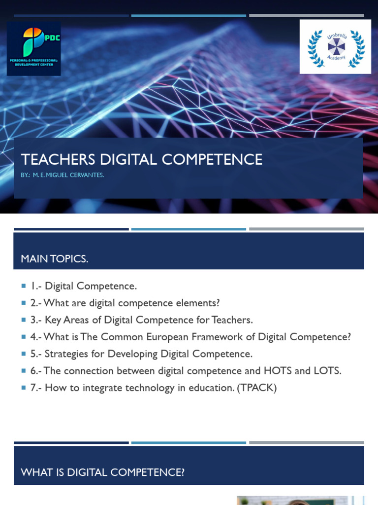Teachers Digital Competence | PDF | Pedagogy | Learning