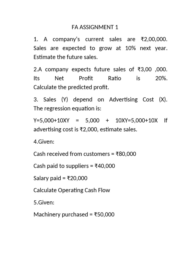 Fa Assignment 1 | PDF | Net Present Value | Option (Finance)