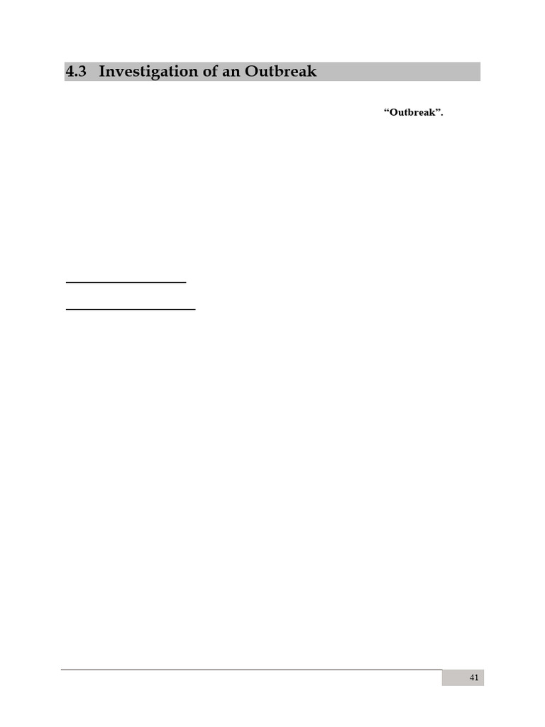 Outbreak Investigations -V20211118230115 | PDF | Epidemiology | Cohort ...