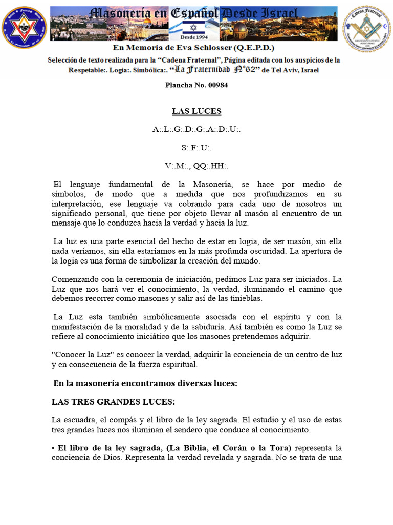 CADENA FRATERNAL - Documento Modelo Planchas Template 4 | PDF ...
