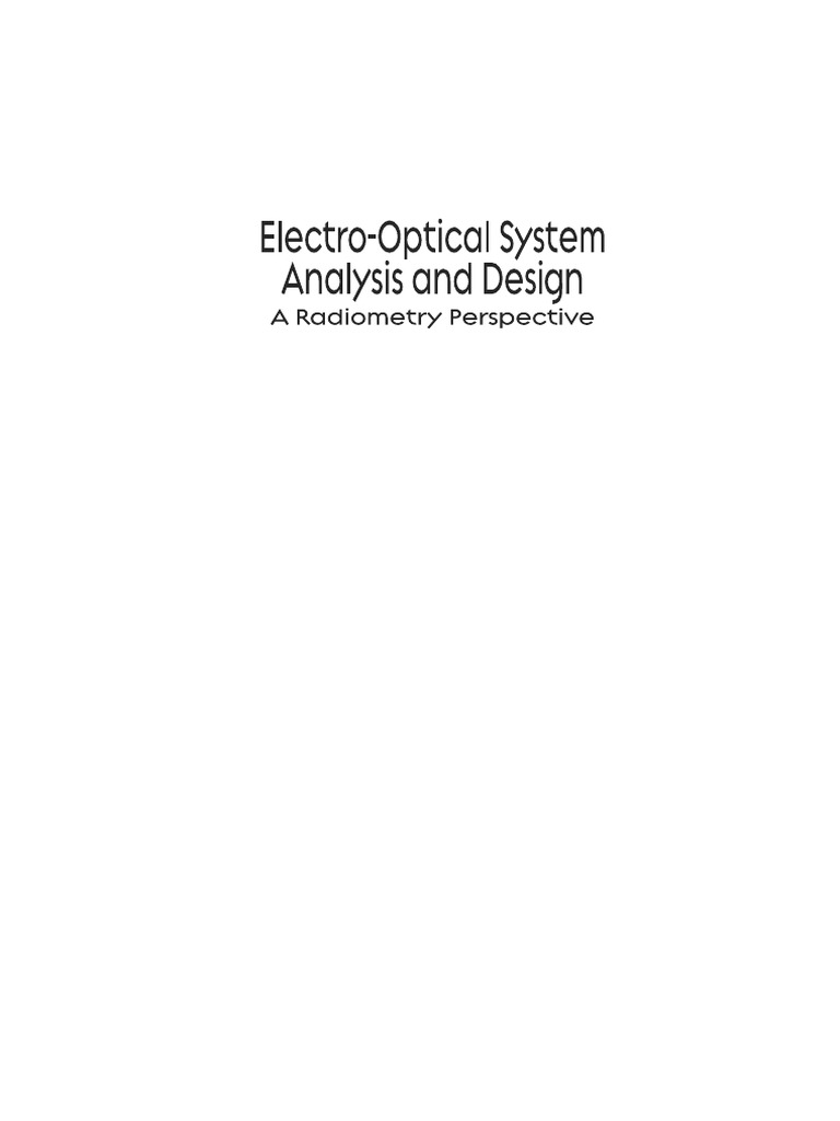 Electro OpticalSystemAnalysisAndDesignRadiometry | PDF | Semiconductors ...