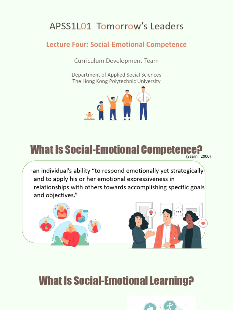 L4 - M1 - What Is Social Emotional Competence | PDF | Emotions | Leadership