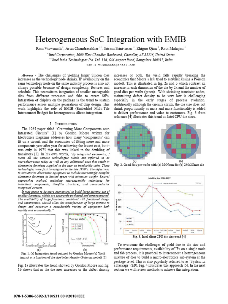 Heterogeneous SoC Integration With EMIB | PDF | Semiconductor Device ...