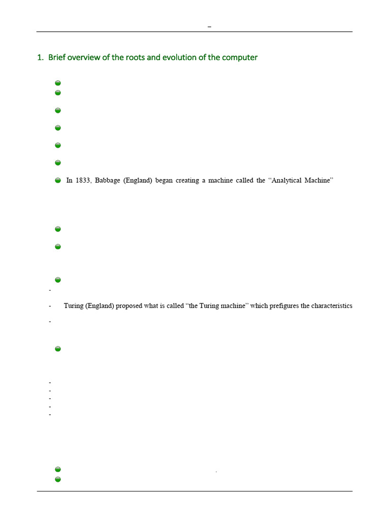 Chapter 1 - AO - Introduction To The Computer's Structure | PDF ...