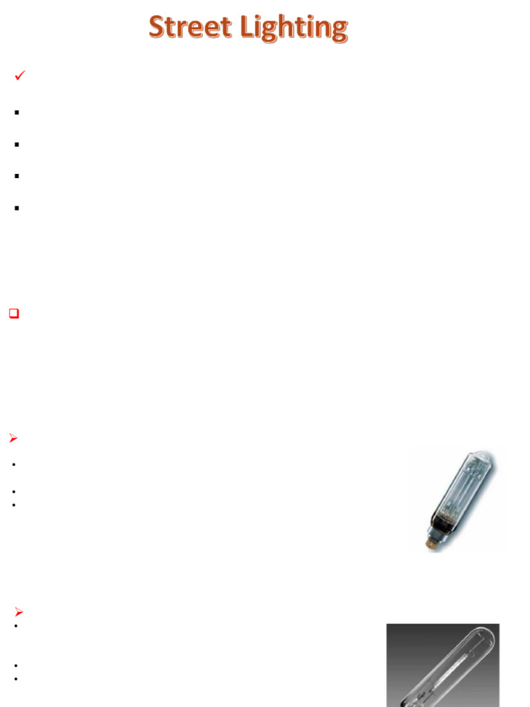 Lecture 5 - Street Lighting | PDF | Street Light | Lighting
