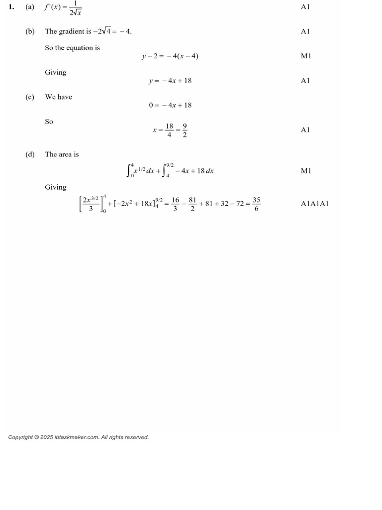 Calculus - MS - Question Bank | PDF