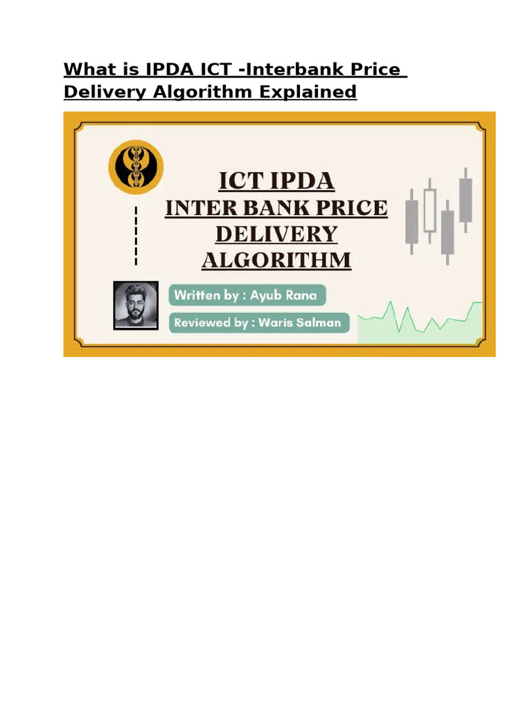 1-ICT Interbank Price Delivery Algorithm (IPDA) | PDF | Opérateur de ...