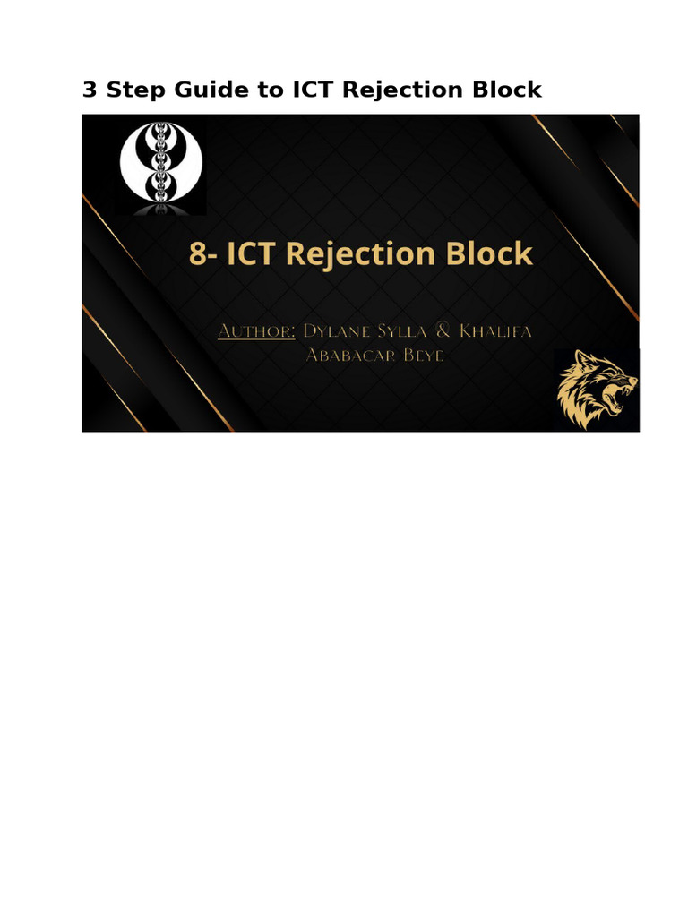 4 - ICT Rejection Block | PDF | Opérateur de marché | Marchés financiers