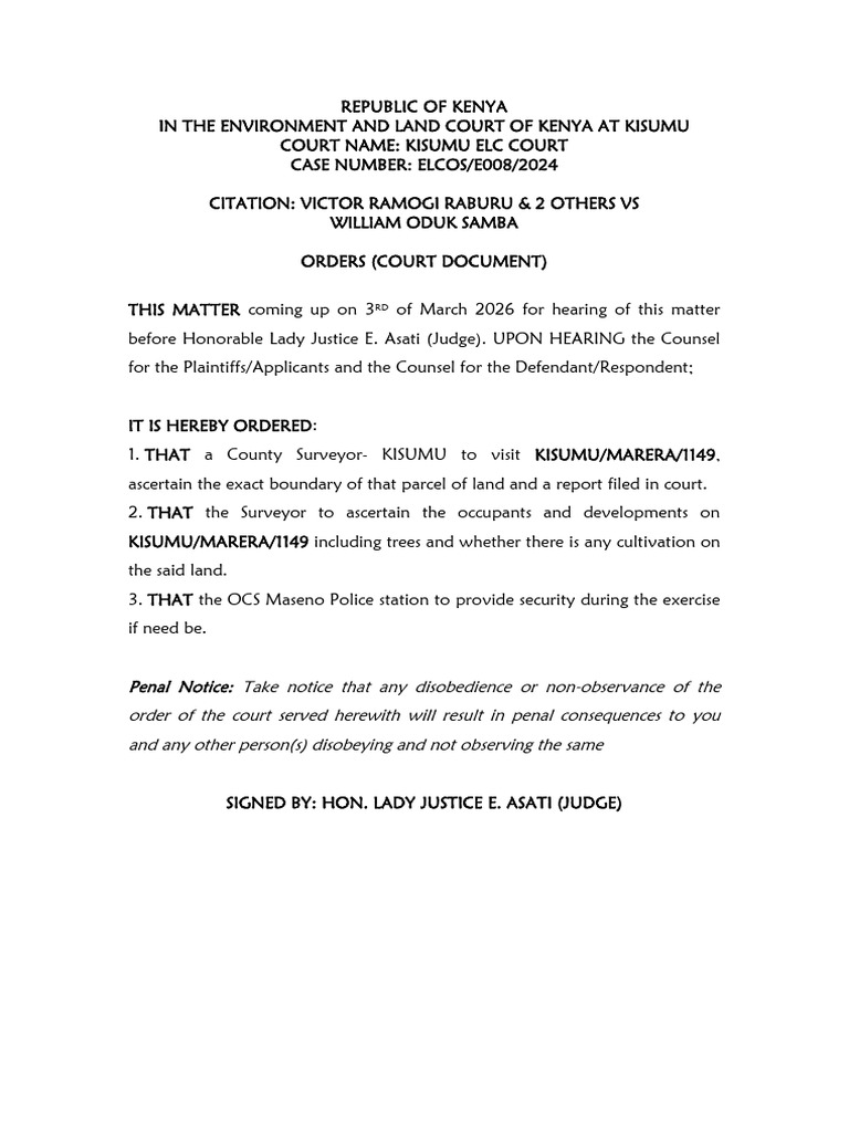 Draft Court Order | PDF
