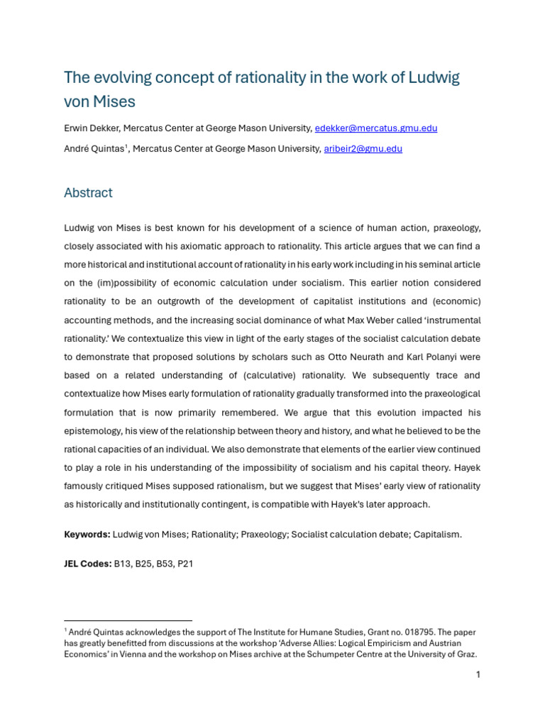 SSRN 5316522 | PDF | Rationality | Max Weber