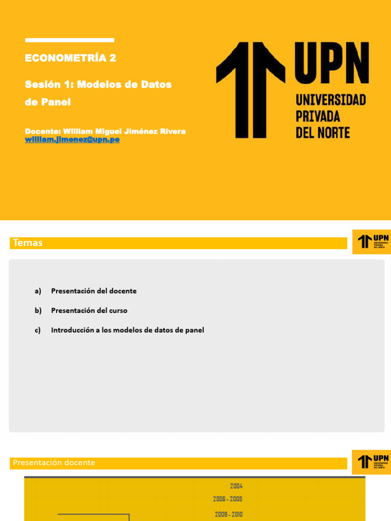Sesion 1 Introduccion a modelos de datos de panel(1) | PDF ...