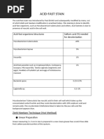 Acid-Fast Staining Procedure Overview | PDF | Staining | Laboratory ...
