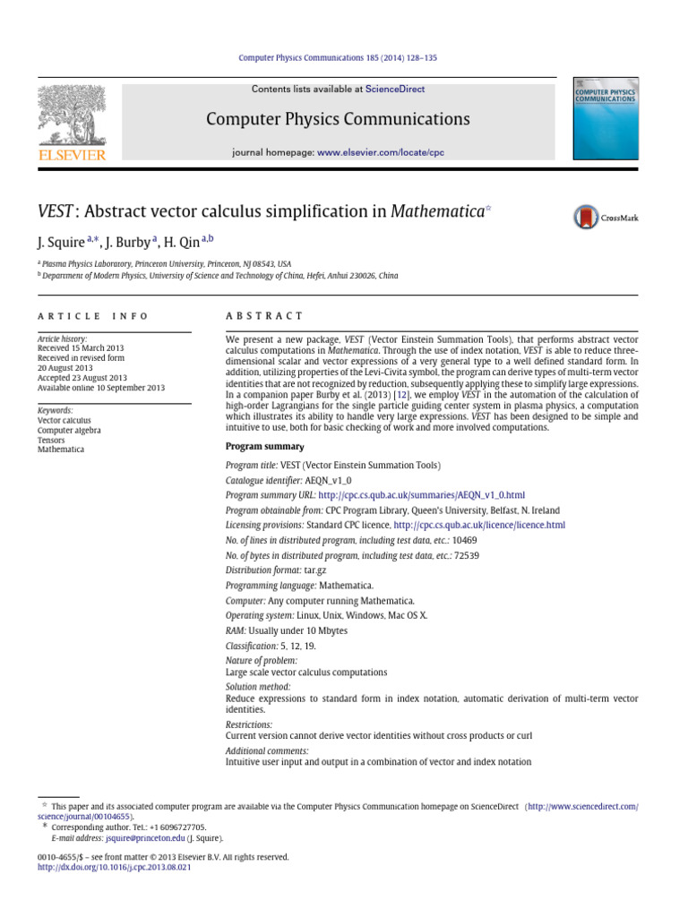 [Computer Physics Communications 2014-jan vol. 185 iss. 1] Squire, J ...