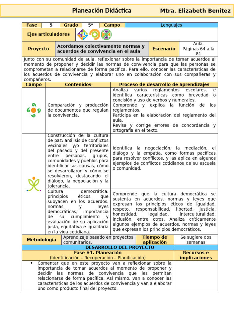 5to Grado Septiembre - 01 Acordamos Colectivamente Normas y Acuerdos ...