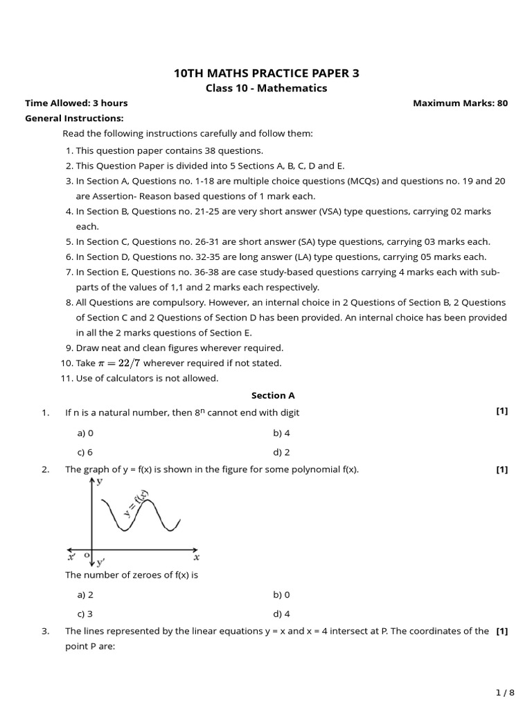 Mathematics PP 3 | PDF | Quadratic Equation | Mathematical Objects