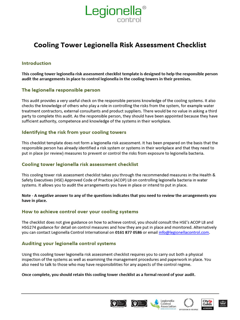 Cooling Tower Risk Assessment | PDF | Water Treatment | Risk Assessment