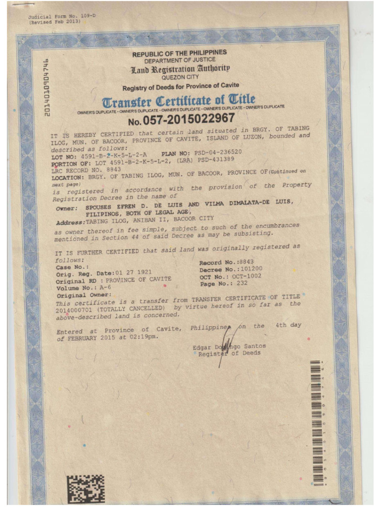 Land Title | PDF