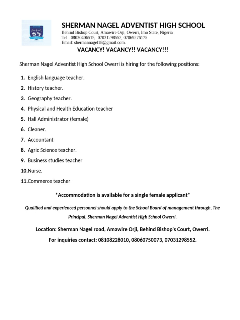 Vacancy | PDF