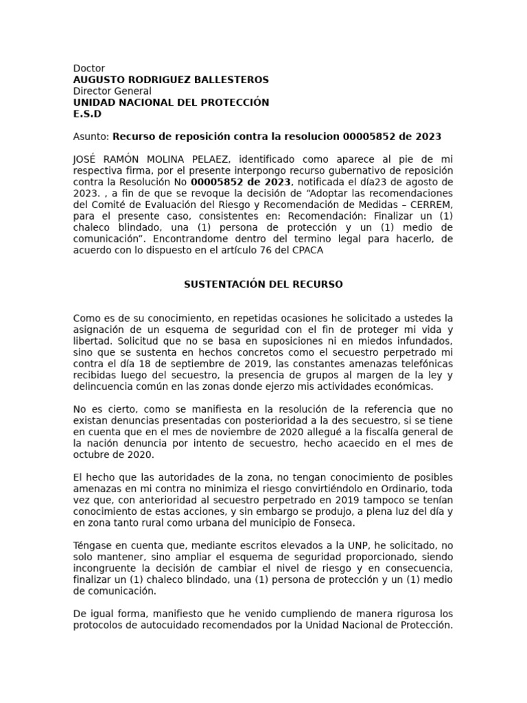 Reposición JRMP | PDF