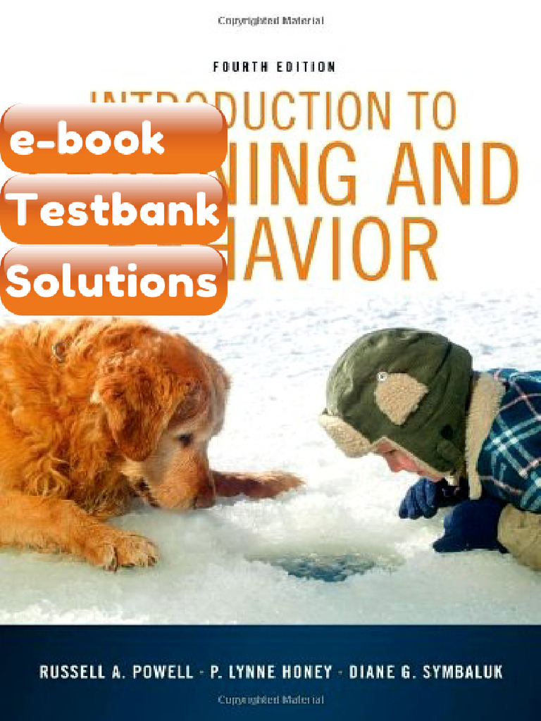 Testbank For Introduction To Learning and Behavior 4th Edition by ...