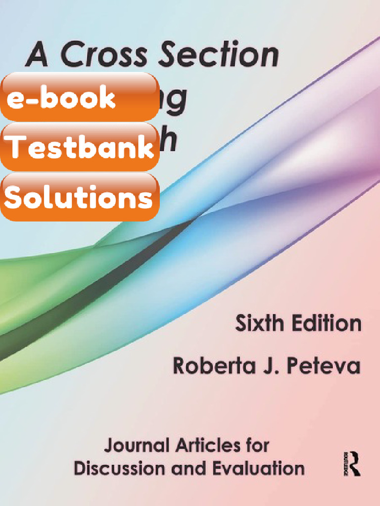 A Cross Section of Nursing Research Journal Articles for Discussion and ...