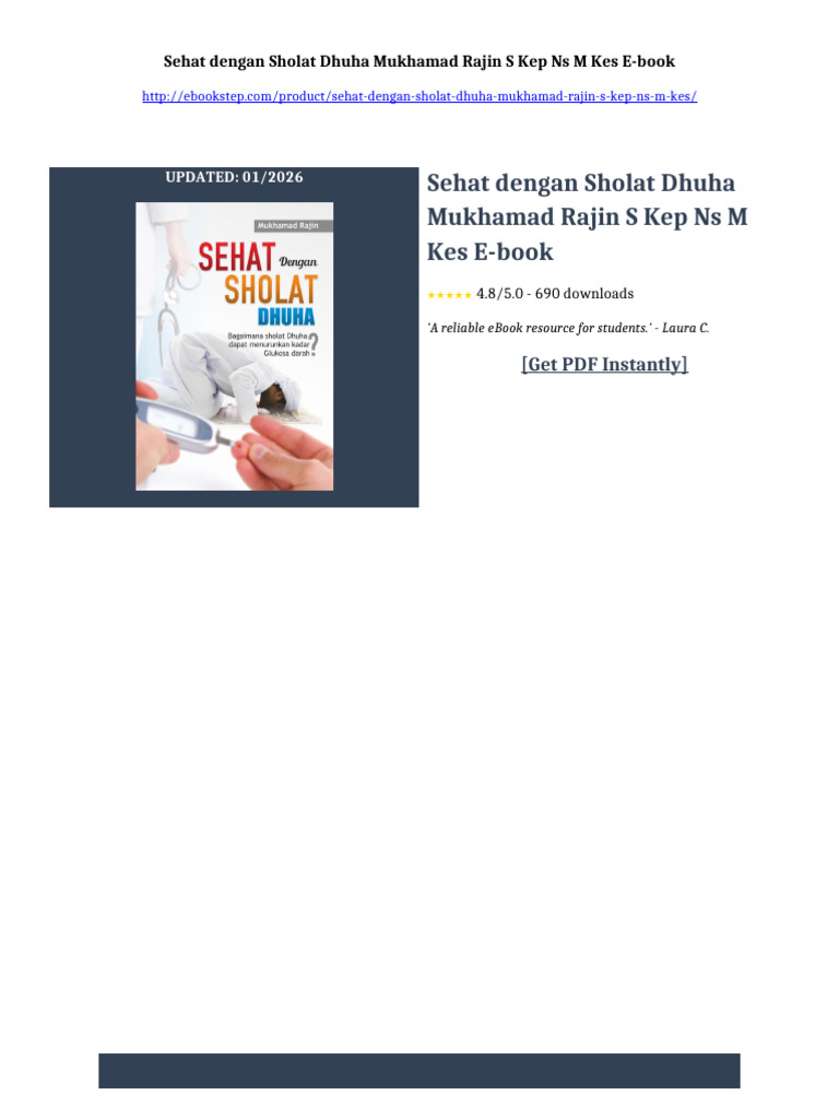 Sehat dengan Sholat Dhuha Mukhamad Rajin S Kep Ns M Kes ebook long form ...