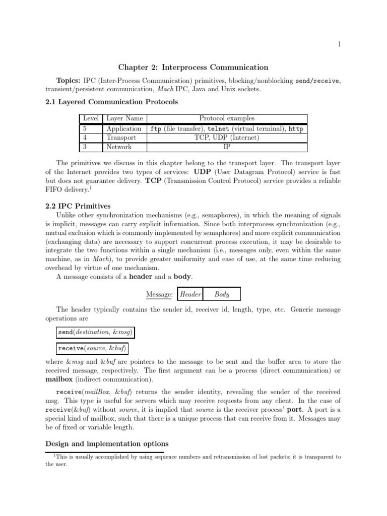 ch2 1 | PDF | Thread (Computing) | Transmission Control Protocol