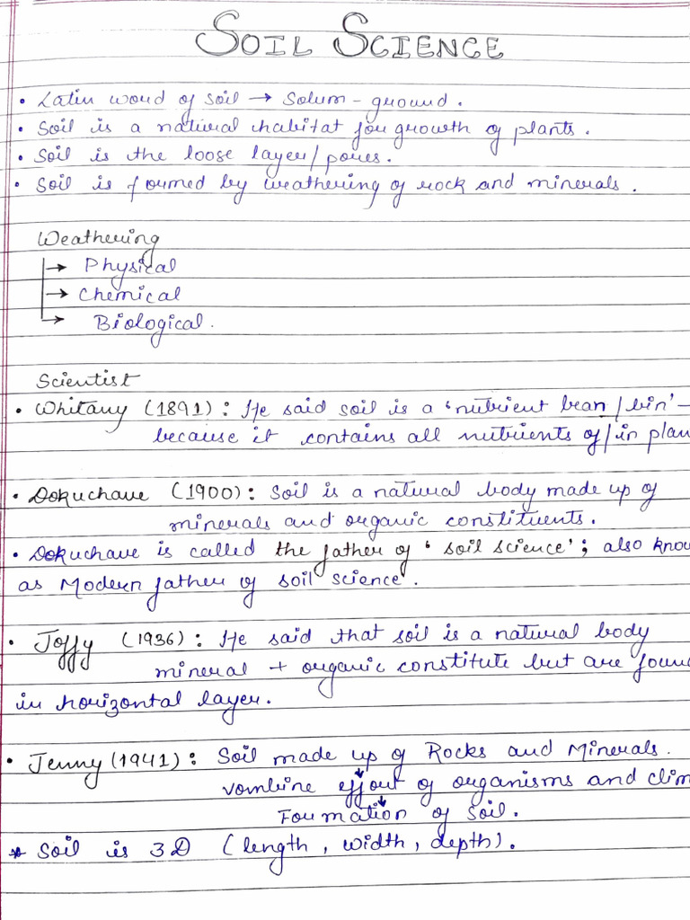 SOIL SC full notes | PDF