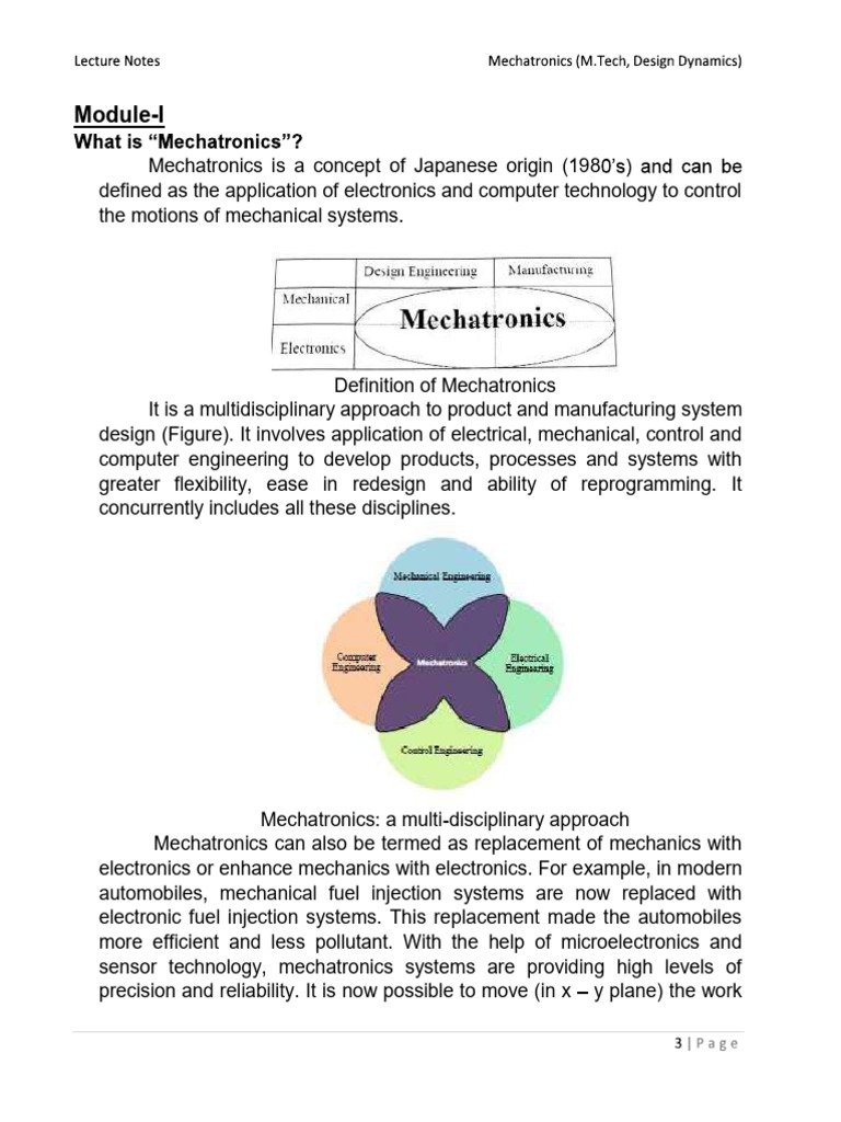 Basic Mechatronics Measurement Unit-1 | PDF | Mechatronics | Automation