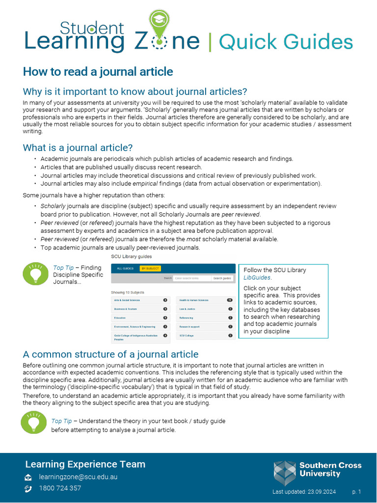 how_to_read_a_journal_article | PDF | Qualitative Research | Methodology