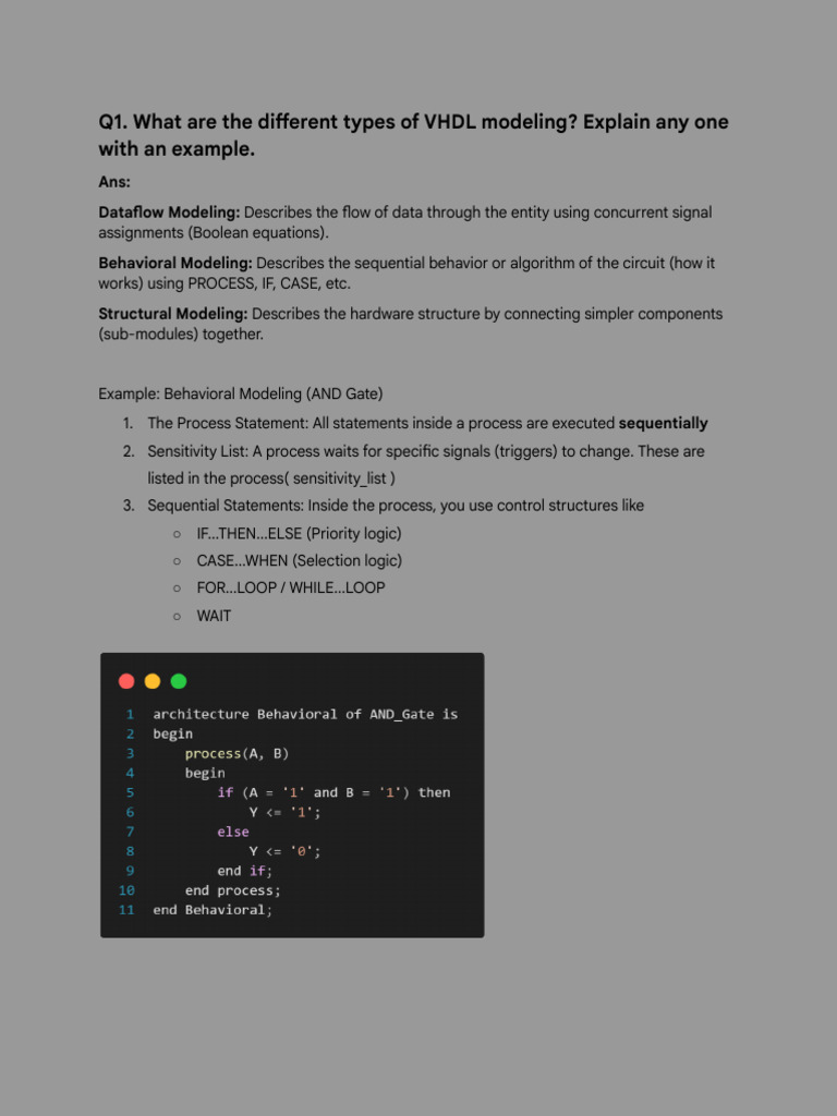 Dsa Qb u5 - Piyush | PDF | Vhdl | Logic Gate