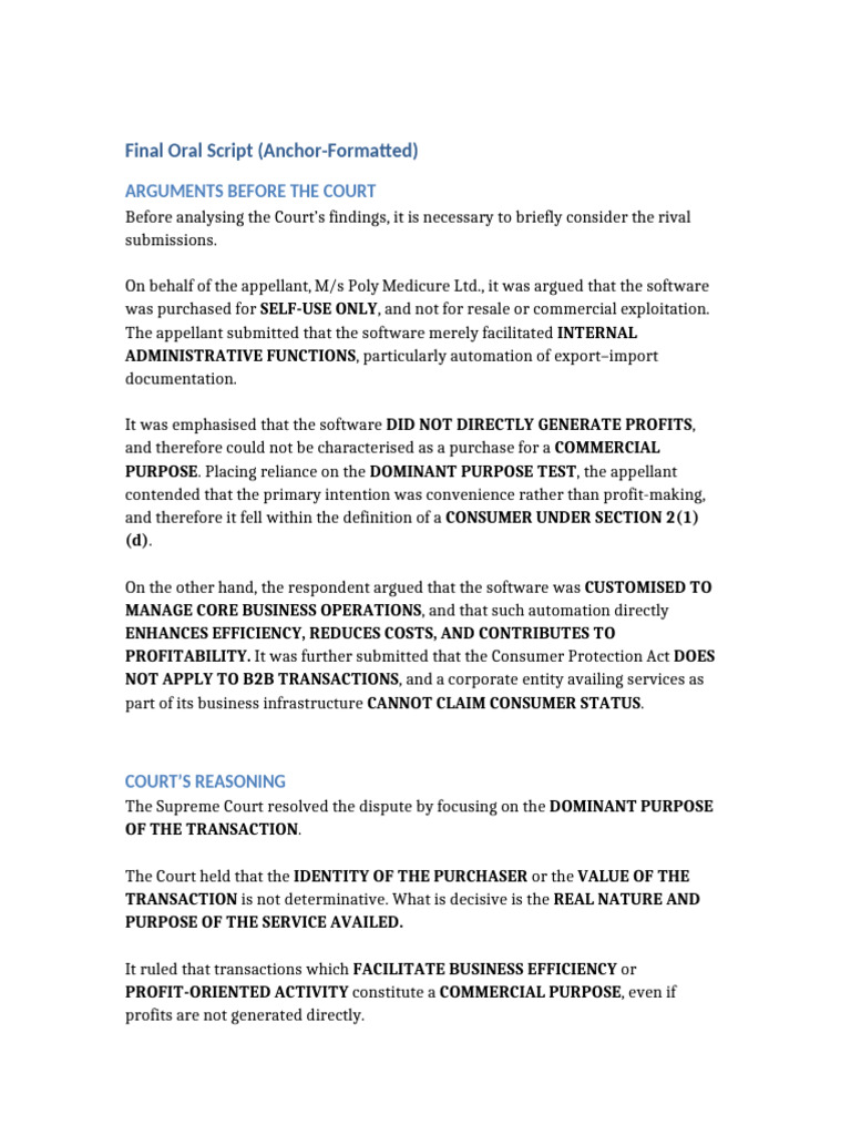 Anchor Formatted Oral Script | PDF | Appeal | Justice