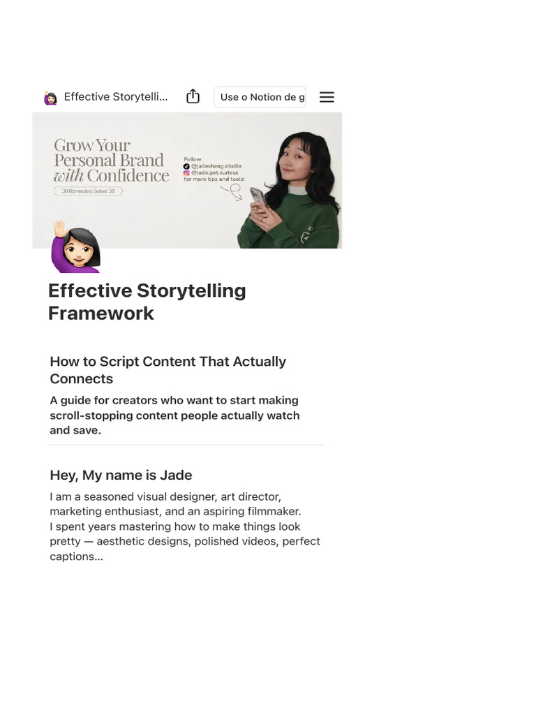 Framework de Storytelling para Roteiros | PDF
