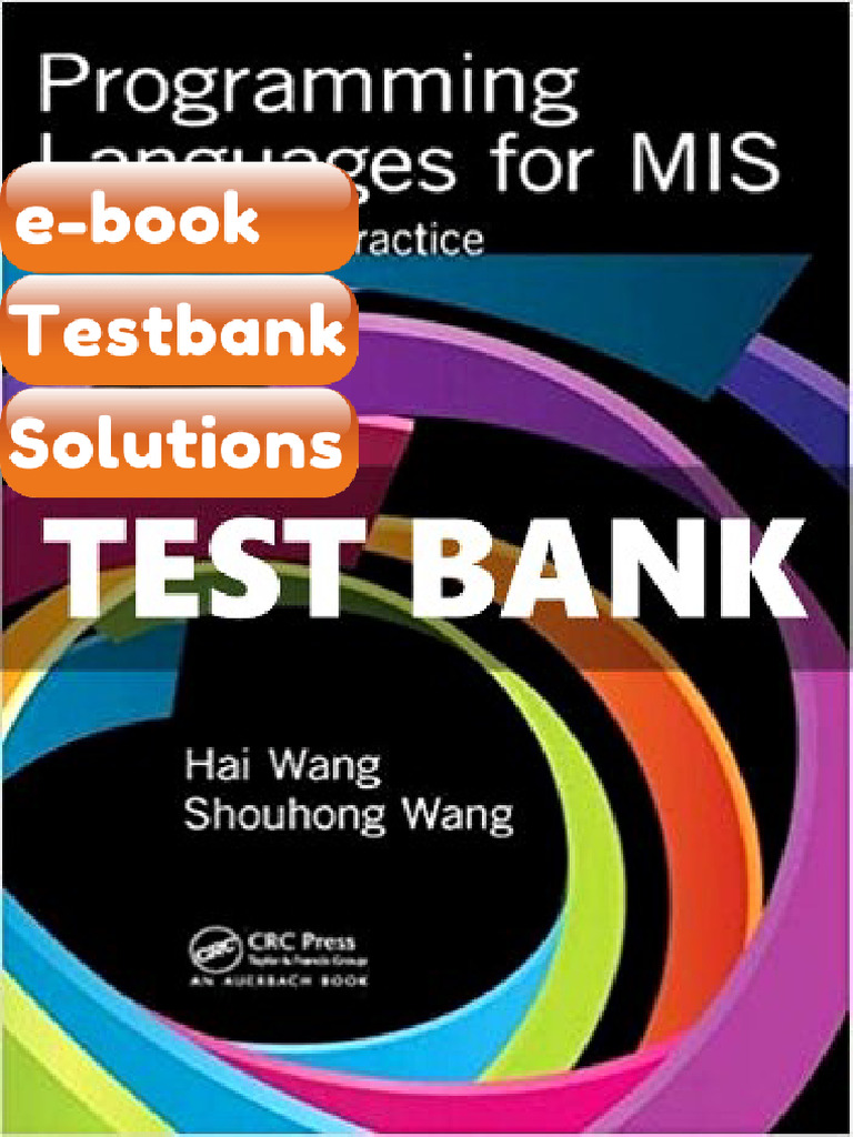 Testbank for Programming Languages for MIS Concepts and Practice 1 Ed ...