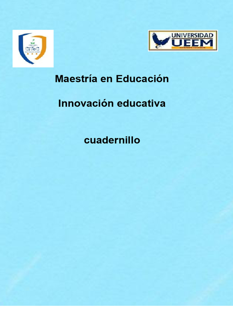 Innovación Educativa. Cuadernillo LLL y IV | PDF | Plan de estudios ...