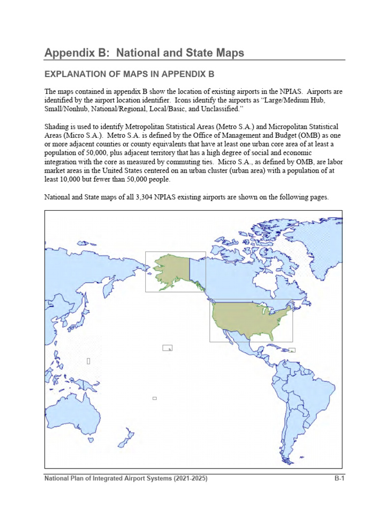 NPIAS 2021 2025 Appendix B | PDF | Public Administration