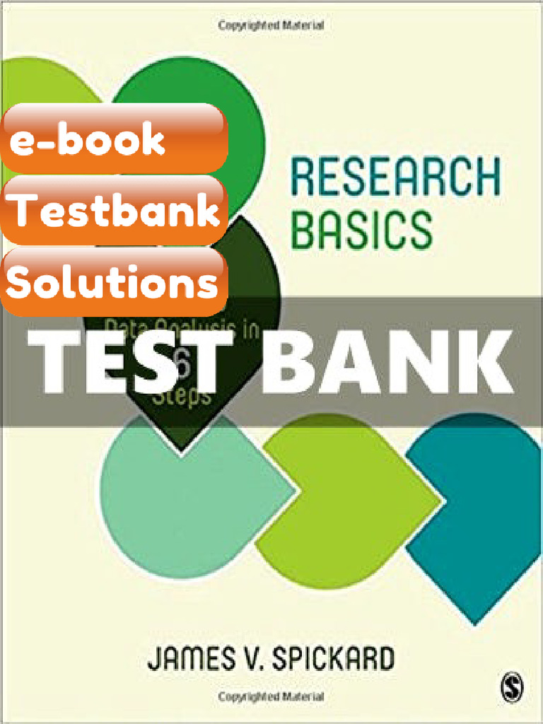 Testbank for Research Basics Design to Data Analysis in Six Steps 1 Ed ...