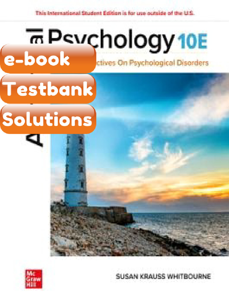 Testbank Abnormal Psychology Clinical Perspectives On Psychological ...