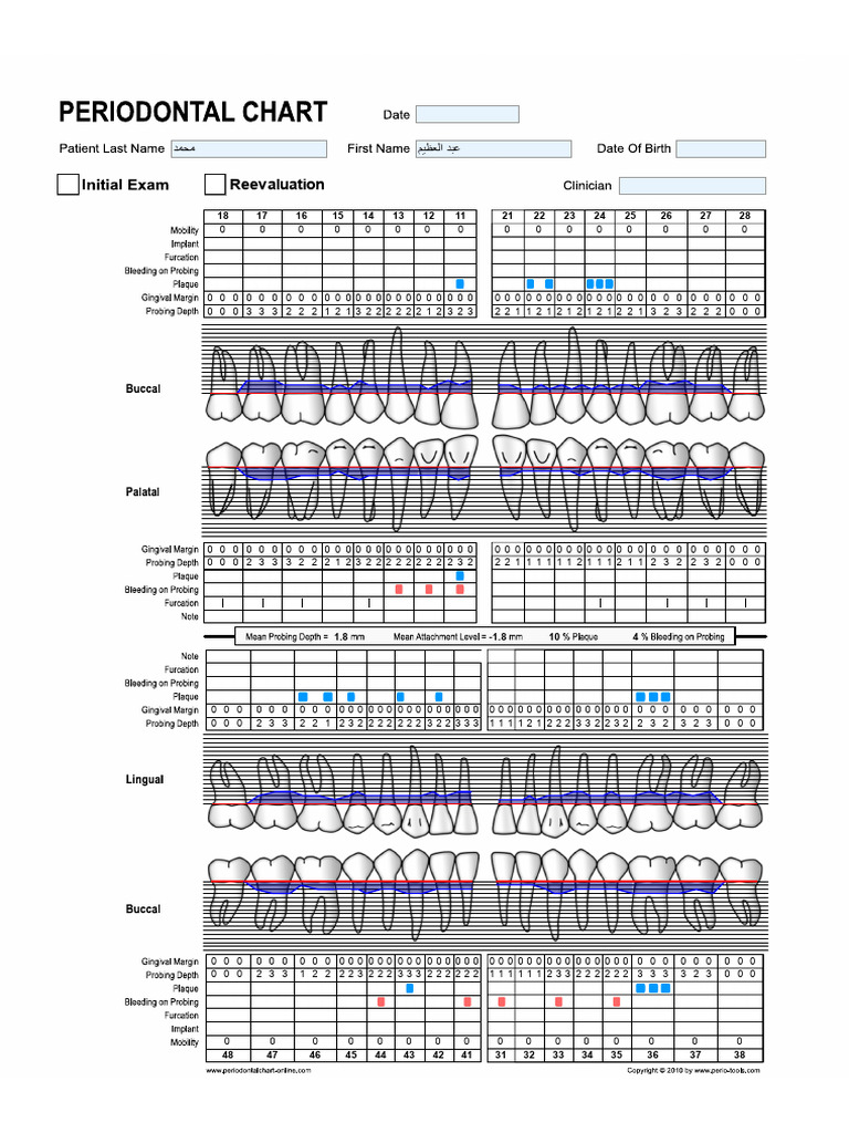 Periodontal Chart Online - Www.perio-Tools.com 2 | PDF
