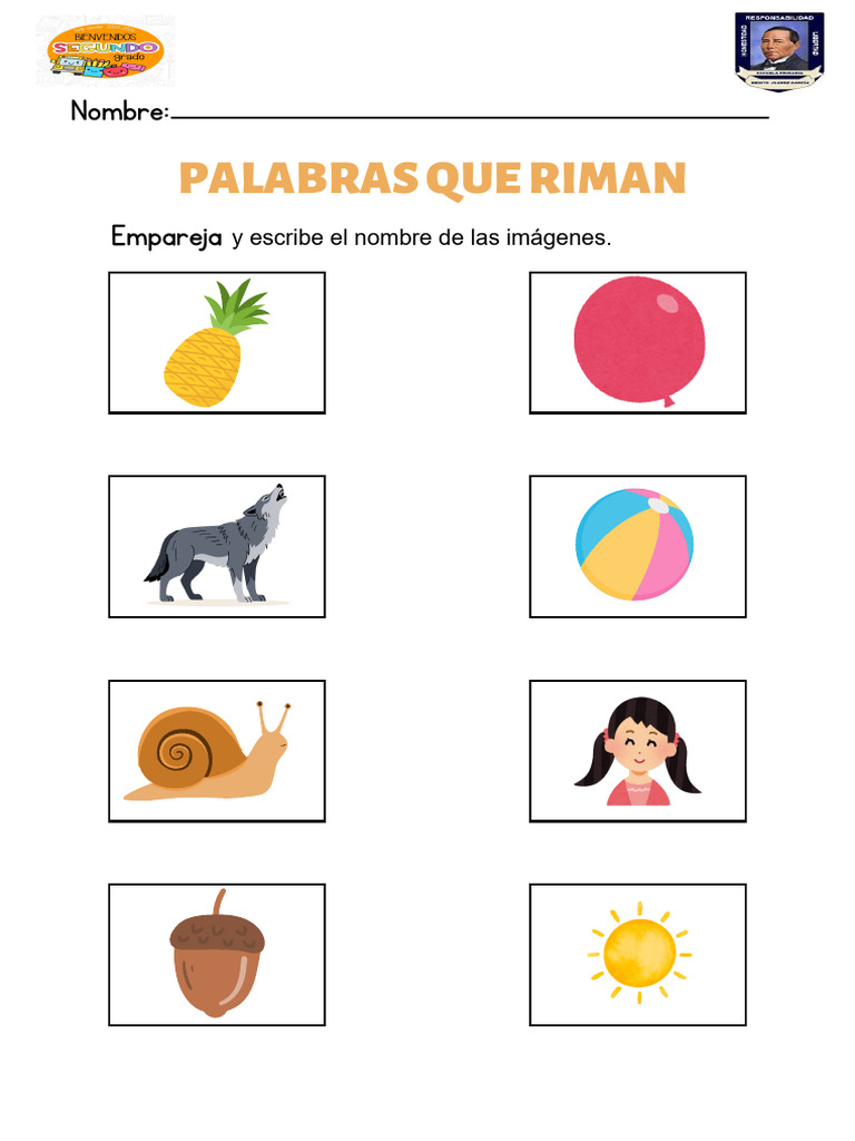 Palabras Que Riman Para Emparejar | PDF