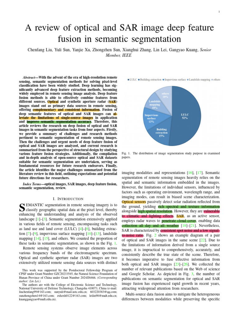 A Review of Optical and SAR Image Deep Feature Fus | PDF | Image ...