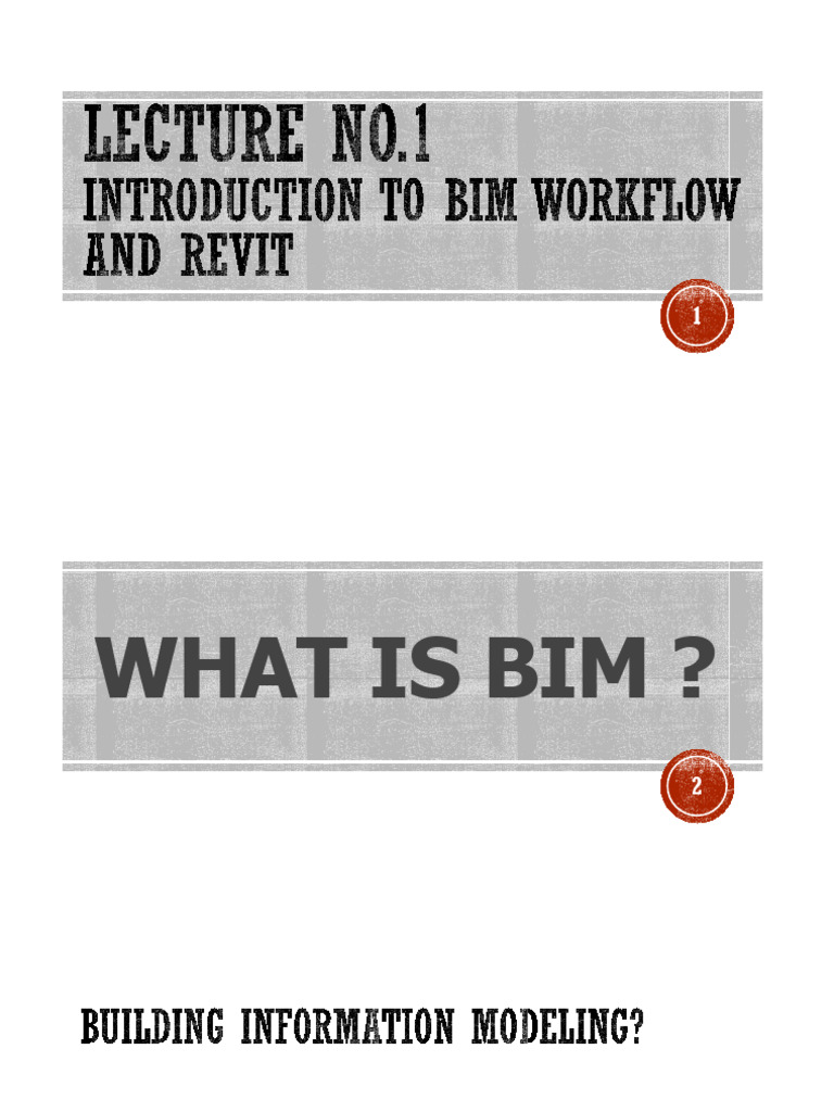BIM Introduction and Revit Overview | PDF | Building Information ...