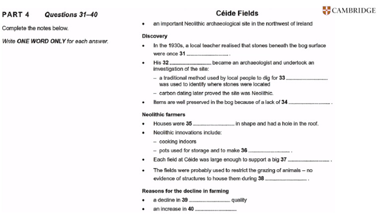 Cambridge IELTS 19 - Listening Practice Test 4 | PDF