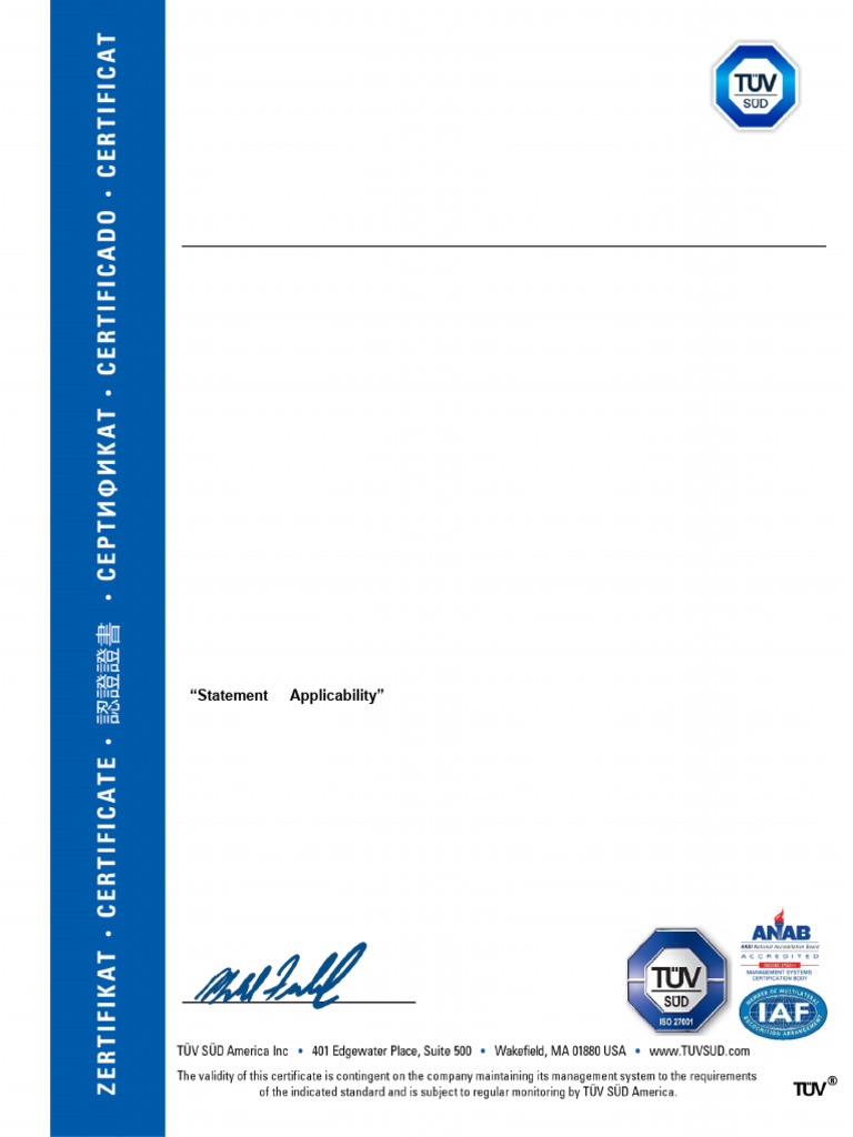 ISO 27001 Information Security Management System | PDF